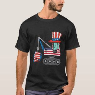 Camiseta Crane Truck Firecrackers Niños 4 De Julio Niño