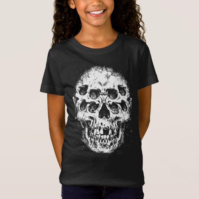 Camiseta Cráneo abstracto con múltiples ojos (Anverso)