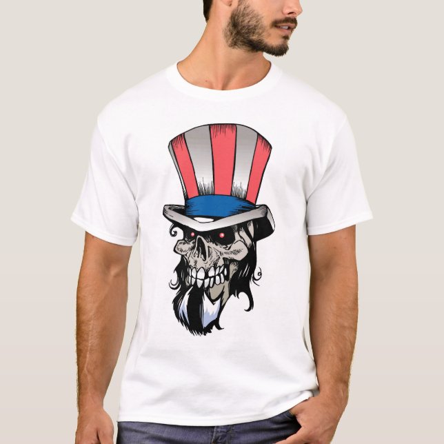 Camiseta Cráneo americano (Anverso)