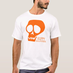 Camiseta ¡Cráneo anaranjado maravilloso - feliz Halloween
