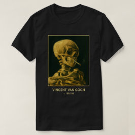 Camiseta Cráneo Antiguo Fumando – Único Inspirado en Van Go