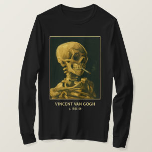 Camiseta Cráneo Antiguo Fumando – Único Inspirado en Van Go
