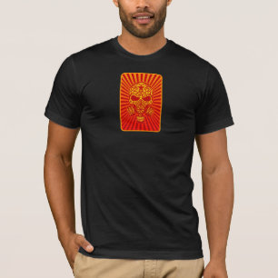 Camiseta Cráneo apocalíptico del azúcar del poste, rojo