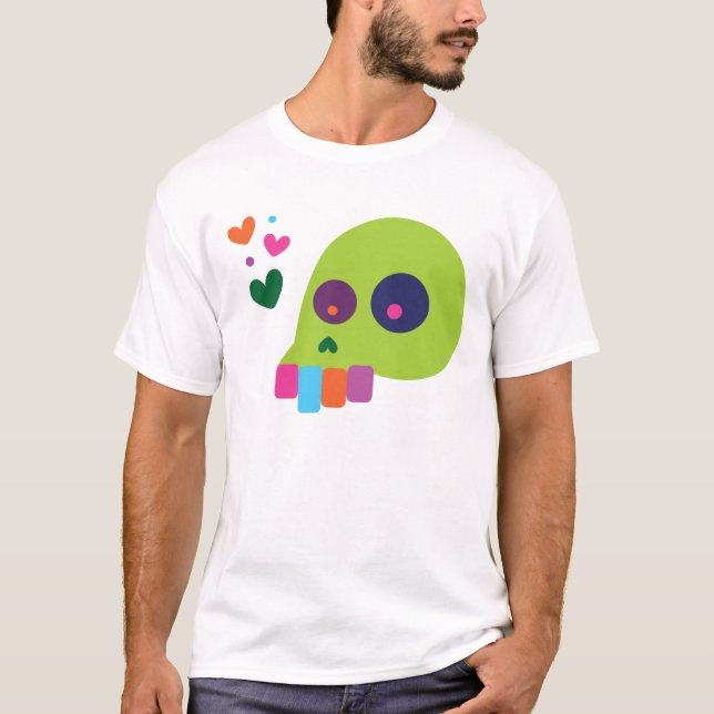 Camiseta Cráneo arcoiris colorido (Anverso)