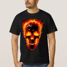 Camiseta cráneo ardiente