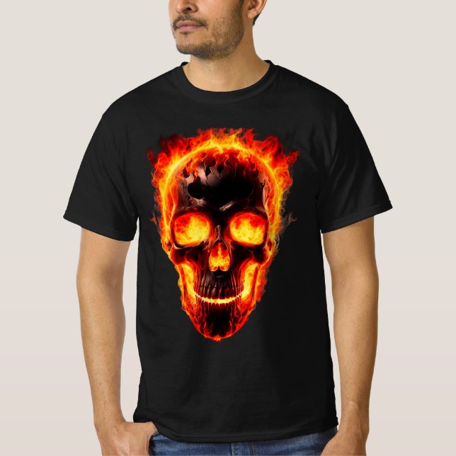 Camiseta cráneo ardiente (Anverso)