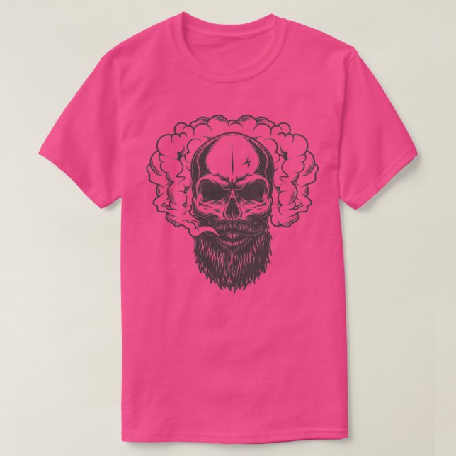 Camiseta cráneo barba 2 (Diseño del anverso)