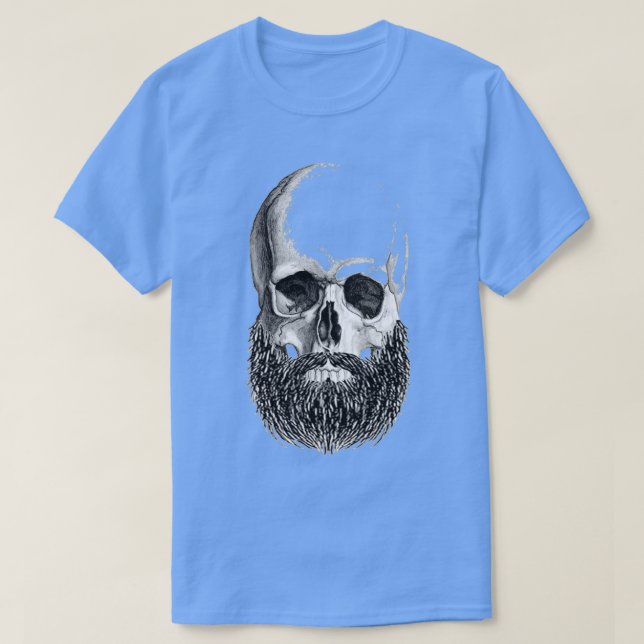 Camiseta cráneo barbudo 2 (Diseño del anverso)