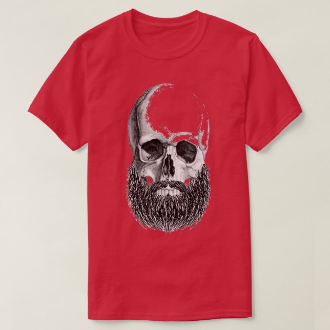 Camiseta cráneo barbudo 7 (Diseño del anverso)