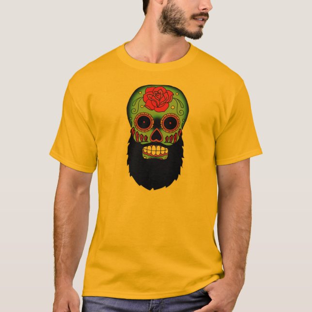 Camiseta Cráneo barbudo del azúcar (Anverso)