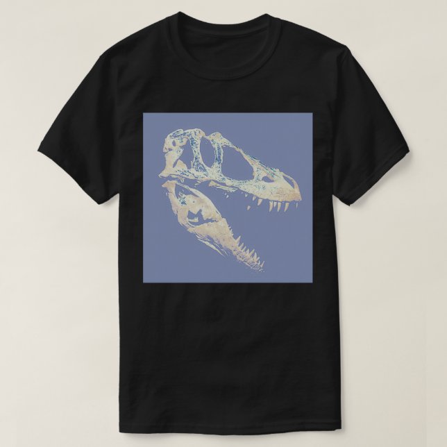 Camiseta Cráneo blanco de tirannosaur (Diseño del anverso)