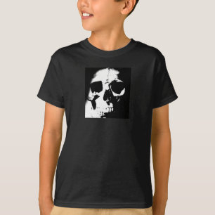 Camiseta Cráneo blanco y negro