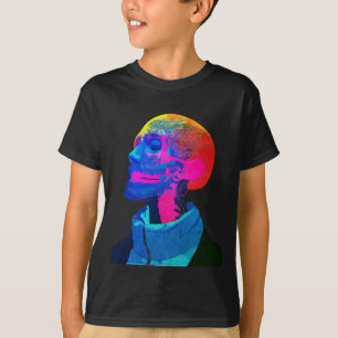 Camiseta Cráneo Cibernético – Arte de Anatomía Futurista
