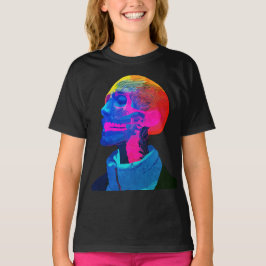 Camiseta Cráneo Cibernético – Arte de Anatomía Futurista
