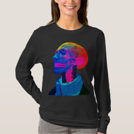 Camiseta Cráneo Cibernético – Arte de Anatomía Futurista