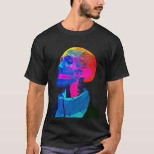 Camiseta Cráneo Cibernético – Arte de Anatomía Futurista