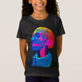 Camiseta Cráneo Cibernético – Arte de Anatomía Futurista