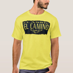 Camiseta Cráneo con alas obra clásica azul del EL Camino