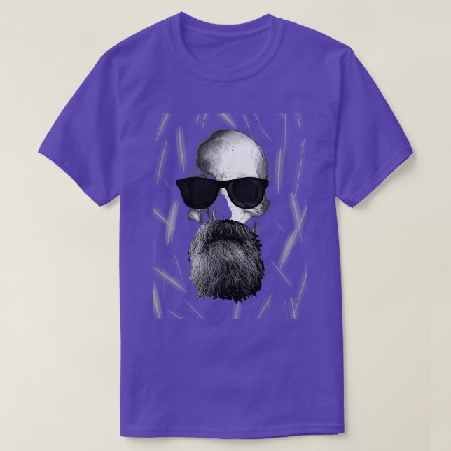 Camiseta cráneo con barba 3 (Diseño del anverso)