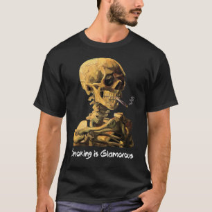 Camiseta Cráneo con cigarrillo de Van Gogh es Glamuroso
