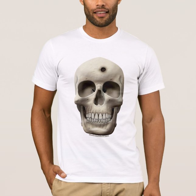 Camiseta Cráneo con el agujero de bala (Anverso)