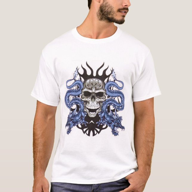 Camiseta Cráneo con el dragón (Anverso)