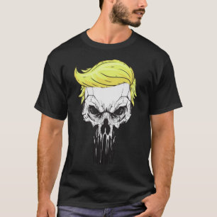Camiseta Cráneo con presidente icónico T-Shirt del pelo d