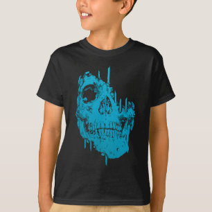 Camiseta Cráneo Congelado: Decaimiento Azul Espeluznante