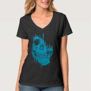 Camiseta Cráneo Congelado: Decaimiento Azul Espeluznante