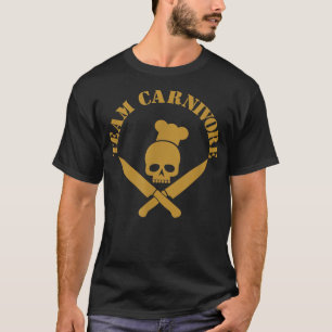 Camiseta cráneo cruzado cuchillos bbq humor para cocinar fu