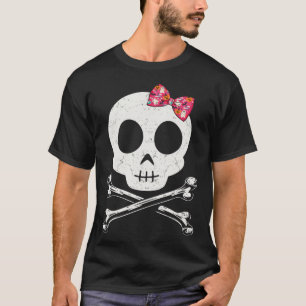 Camiseta Cráneo Cuidadoso Y Hueso Cruzado