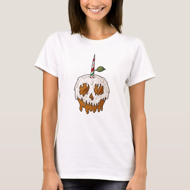Camiseta Cráneo de Apple Caramel, dulce y mortal (Anverso)