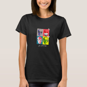 Camiseta Cráneo de Ar pop con audífonos de máscara de vidri