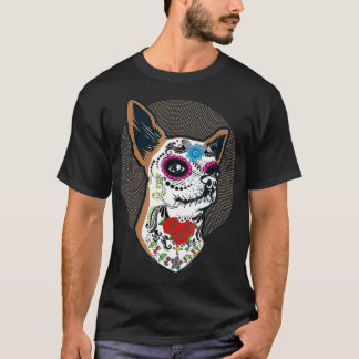 Camiseta Cráneo de azúcar Chihuahua Perro Calavera