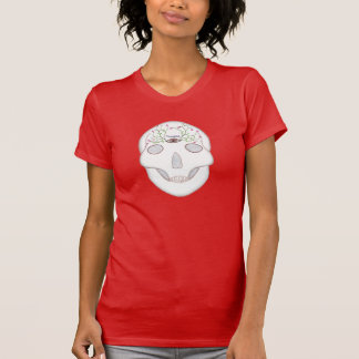 Camiseta Cráneo de azucar con ojos tercios y flores se imag