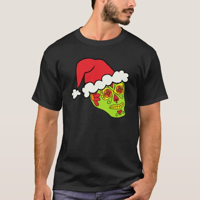 Camiseta Cráneo de azúcar de Santa (Anverso)