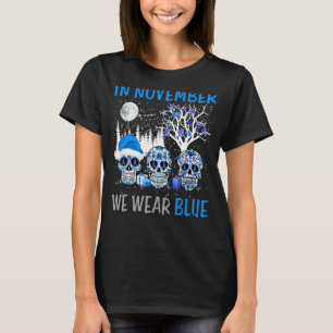 Camiseta Cráneo De Azúcar En Noviembre Usamos La Diabetes A