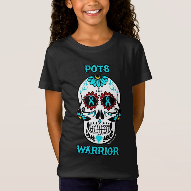 Camiseta Cráneo de azúcar/guerrero...POTS (Anverso)