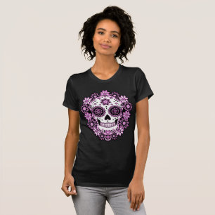Camiseta Cráneo de azúcar morado