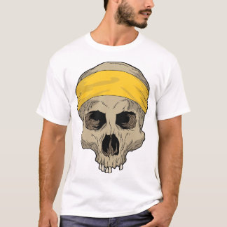 Camiseta Cráneo de bandana amarilla