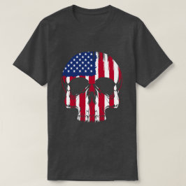 Camiseta Cráneo de Bandera Americana