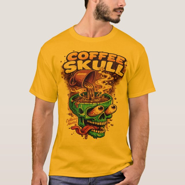 Camiseta Cráneo de Café (Anverso)