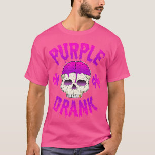 Camiseta Cráneo de calavera morado de color dorsal de rap d