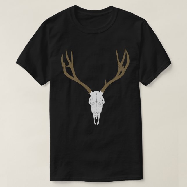 Camiseta Cráneo de ciervo mulo personalizable (Diseño del anverso)