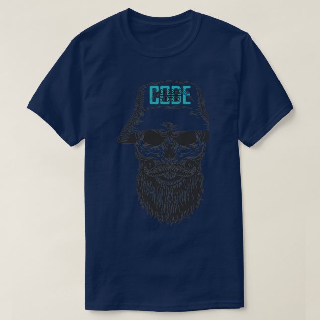 Camiseta Cráneo de código Bl4q (Diseño del anverso)