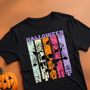 Camiseta Cráneo de color Pastel nocturno de Halloween