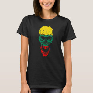 Camiseta Cráneo de colores de la bandera de Lituania