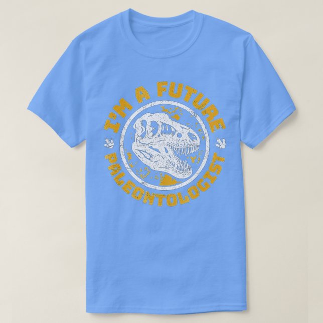 Camiseta Cráneo de Dinosaurio Paleontólogo Futuro (Diseño del anverso)