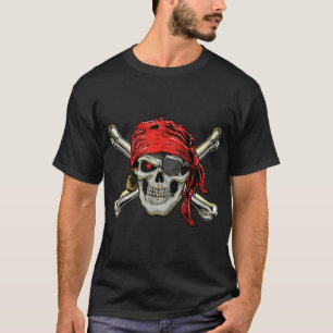 Camiseta Cráneo De Disfraces Piratas Y Crossbone Jolly Roge