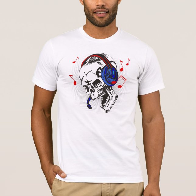 Camiseta Cráneo de DJ (Anverso)